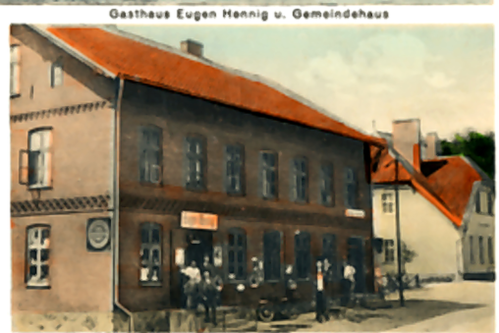 Sentane dawniej – archiwalne zdjęcie budynku